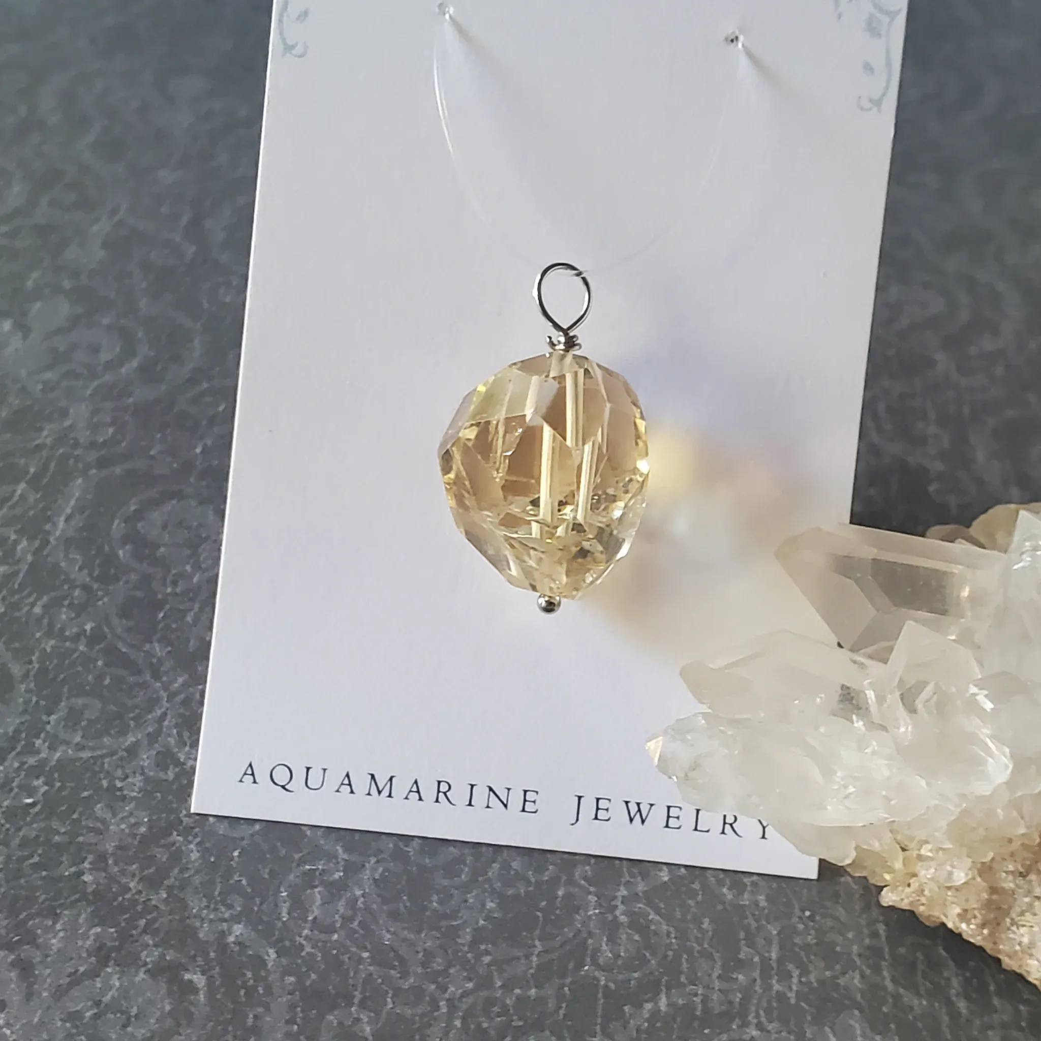 27mm x 16mm x 15mm Citrine Pendant (photo 11 of 12)