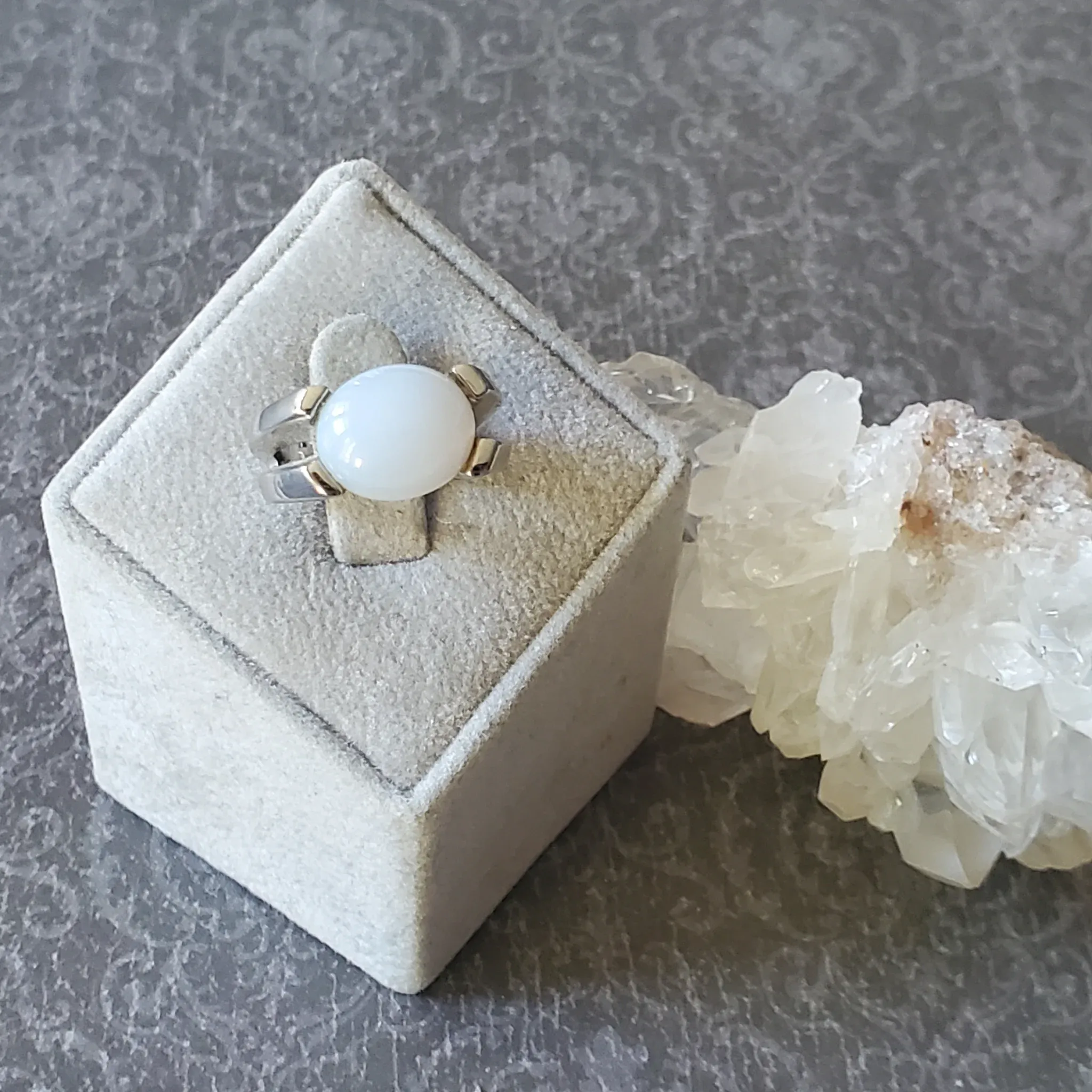 Chalcedony Sterling Silver Ring