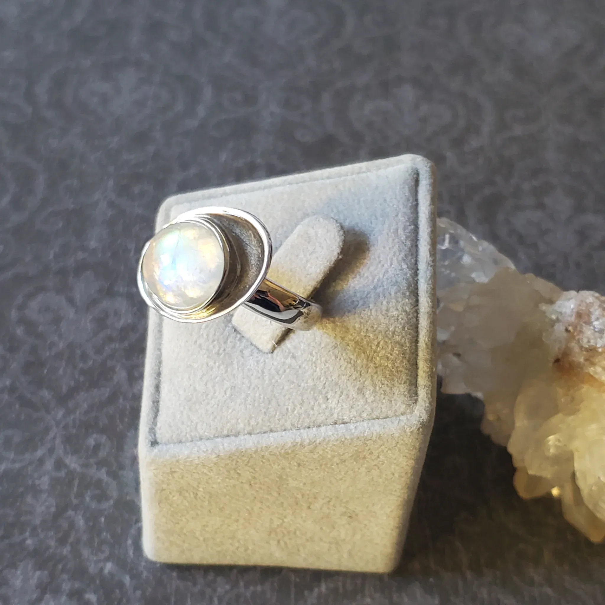 Moonstone Sterling Silver Ring (photo 7 of 11)