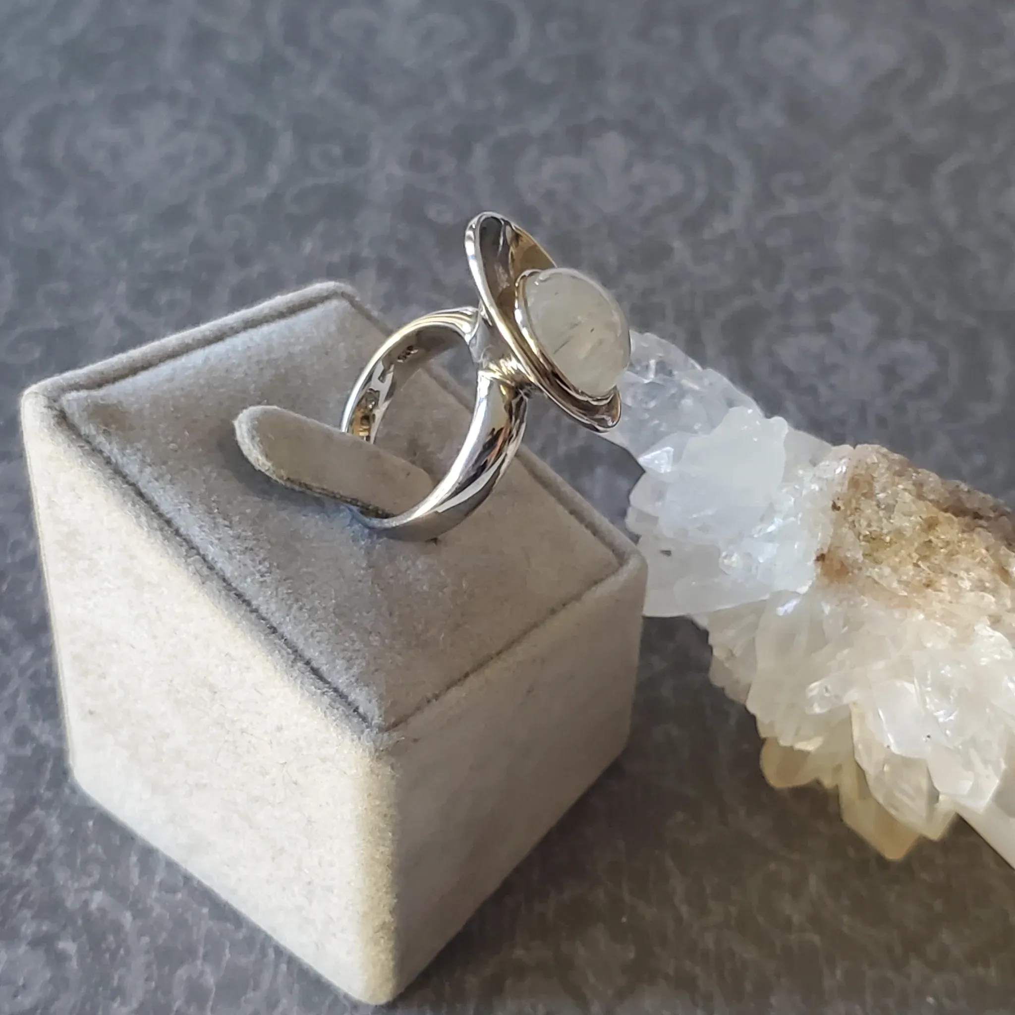 Moonstone Sterling Silver Ring (photo 10 of 11)